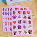 Valentine day romantic sticker sheets with cute couple and cupid designs for scrapbooking decor. - Style A