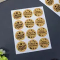 Vintage kraft paper Christmas stickers for holiday gift box sealing and packaging decor. - Style B / 3.8CM