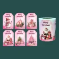Christmas stickers roll 250pcs holiday gift wrapping seals festive decorative decals. - CX-54