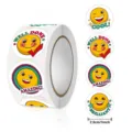500pcs roll reward stickers cute cartoon expression adhesive seals for school children - SYF-13