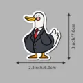 Cute duck in suit sticker waterproof vinyl decal for phone laptop water bottle decoration - Cartoon Duck Sticker (CX-167)