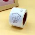 Cute cartoon bear thank you sticker roll for sealing baking wedding gifts packaging self adhesive label - Teddy Bear
