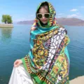 Bohemian ethnic style print scarf for women, vibrant multi-color sun protection shawl. - 148
