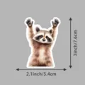 Cute watercolor raccoon sticker for journaling phone laptop decoration waterproof vinyl decal. - Raccoon Sticker (CX-168)