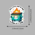 Funny flaming dumpster cartoon sticker waterproof vinyl decal for laptop water bottle decoration - Trash Can Flame Sticker (CX-203)