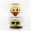 Emoji sticker roll cute expressive face decorative sealing labels for gift packaging - CT-13 / 3x3cm 300 Stickers