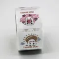 Cute cartoon pig thank you adhesive sticker roll for gift box packaging and sealing decoration. - CT-18 / 3x3cm 300 Stickers