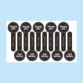 Black pudding sealing stickers handmade DIY baking cake box decorative labels 100pcs - Black