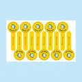 Cute penguin sealing sticker detail view, perfect for handmade bakery gift box decoration. - Yellow