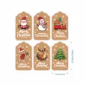 Christmas gift tags cute cartoon Santa snowman reindeer festive holiday paper packing labels - Style A / 4*7cm