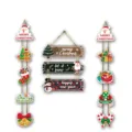 Christmas door hanging decoration set, festive vertical hanging pendants for party supply. - Christmas Door Banners & Christmas Sign Door Hanger