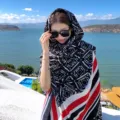 Bohemian ethnic style shawl summer sun protection scarf for women beach travel vacation - 327