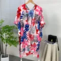 Women floral print kimono cover up beach vacation bohemian open front cardigan summer shawl. - 18