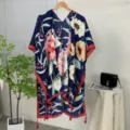 Elegant Floral Print Kimono Cardigan Beach Cover Up Sunscreen Summer Shawl for Women - 29