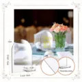 Placa de numero de mesa de acrilico transparente cartel de boda en blanco con base solida - Conjunto de Base Arqueada