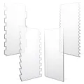 Klares Acryl Tortenschaber Set, glatter Glasurkamm und dekorative Kantenbackwerkzeuge. - 4-teiliges Teigschaber-Set