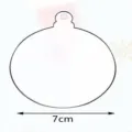 Transparente Acryl Weihnachtsbaum Ornament Rohling DIY Hängeetikett 7cm Dekoration - Rund 2 / 10er Pack