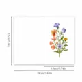 Vintage floral greeting card with watercolor wildflowers, blank message card for holidays. - Single Floral Greeting Card Style B