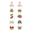Weihnachtstür Hängedekoration Set, zwei vertikale Schnüre mit weihnachtlichen Motiven. - Weihnachts-Türbanner