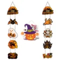 Halloween Party Dekoration Hängendes Schild Kürbis Geist Tür Banner Set Dekoration - Halloween-Türbanner & Kürbis-Hänger-Set