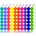 Colorful round dot stickers, 19mm mixed color blank DIY creative marking labels. - Multicolor Polka Dot
