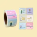 300pcs decorative sticker roll floral beach theme labels for gift packaging handmade crafts - Fresh Floral Style (CX-98)