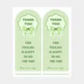 Green thank you packaging stickers and decorative labels for gift boxes and craft seals - Style B Light Green