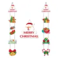 Christmas hanging door sign set festive party decorations holiday ornaments home decor - Christmas Porch Signs and White Santa Claus Door Hanger