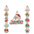 Christmas hanging door decoration set, Santa Claus pendant festive party supplies and home decor. - Christmas Door Banners & Shaped Santa Door Hanger