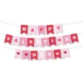 Valentinstag Banner Party Dekoration rosa rote Wimpelkette Hängegirlande Hintergrund Setup - Valentinstag-Banner 3er-Set