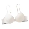 Seamless push-up bra, comfortable lightweight soft breathable skin-friendly everyday underwear - 70B / White