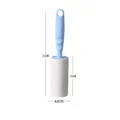 Portable lint roller with blue handle and tearable sticky paper roll for pet hair 23cm - Handle with 1 Roll (40 Sheets) / Blue