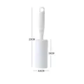 White plastic lint roller with tearable sticky sheets and ergonomic handle for pet hair removal. - Handle with 1 Roll (40 Sheets) / White