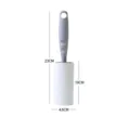 Lint roller for pet hair removal with tearable sticky refill and ergonomic handle. - Handle with 1 Roll (40 Sheets) / Gray