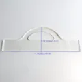 Detalle de plantilla acrilica transparente para manija de tabla de cortar guia 11x3.75 pulgadas. - Talla 3