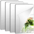 4pz adesivi specchio da parete rettangolari in acrilico specchi per trucco senza cornice - 4 Pezzi/Confezione / 10*15 cm spessore 2 mm
