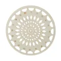 Organizzatore di filato da ricamo in legno circolare supporto per filo punto croce - Stile Base Tondo(LT071-1) / Confezione da 1 Pezzo (Spessore 2mm)