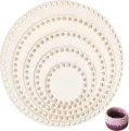 Round wooden crochet basket bottom DIY handmade storage bag base set for craft projects - Round / Five-Piece Set