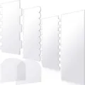 Klare Acryl Kuchenschaber und Glätter Set, verschiedene Kanten für Torten Deko Backzubehör - 4+2 Kuchenschaber