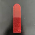 Marcador de libros en acrílico con purpurina roja DIY colgante artesanal accesorio. - Estilo con borlas (borla aleatoria) / Estilo A Rojo Oscuro