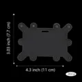 Adaptateur porte-badge d'infirmière en acrylique transparent clip ID 4.3x3.03 pouces - Style B / 2 Pièces