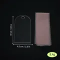Tarjetas de sitio acrilicas transparentes con cinta para boda fiesta etiqueta de nombre marcapaginas. - Modelo A + cinta (agujero abajo) / Transparente