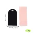Tarjeta de sitio de boda acrílica arqueada en blanco con cinta rosa decoración 1pc - Modelo A + cinta (agujero abajo) / Negro