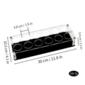 Acryl Schnapsglashalter Whisky Verkostung Tablett Bar Display Ständer mit Maßen 30cm - Quadratischer 12-Loch-Weinglashalter Modell A