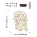 Kit de bricolage de peinture de méduse en bois avec pots de peinture et pinceaux - Style F Ensemble