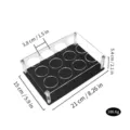 Acryl Whisky und Weinglas Halter Display Ständer Bar Organizer mit 8 Löchern Aufbewahrung - Quadratischer 12-Loch-Weinglashalter Modell B