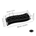Acryl Whiskey Glas Tablett Halter Bar Display Ständer Organizer Schwarz Transparent - Wellenförmiger 12-Loch-Weinglashalter Modell D