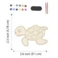 Kit de peinture sur bois en forme de tortue DIY avec 12 couleurs, pinceaux et accessoires. - Style I Ensemble