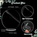 5pcs cartel acrilico redondo transparente blanco boda mesa numero fiesta pantalla 12cm - Set de 5 piezas / Transparente