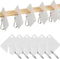 Weisse leere Acryl Schluesselanhaenger mit Haken Set zur Schluessel Sortierung Ordnung Aufbewahrung. - Federverschluss-Stil